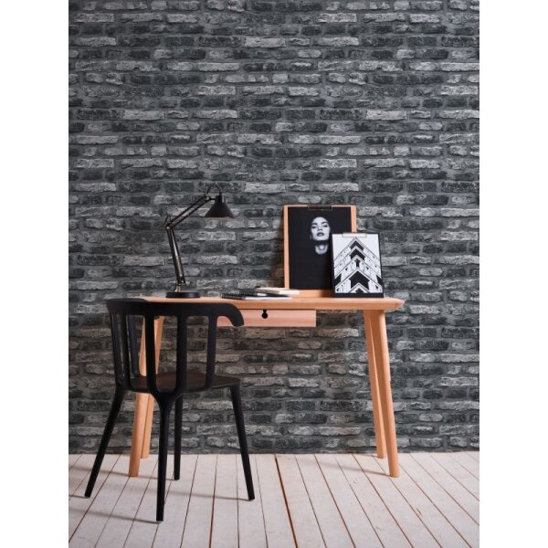 Tapete Schwarz, Anthrazit AS-Creation Vliestapete (362812)