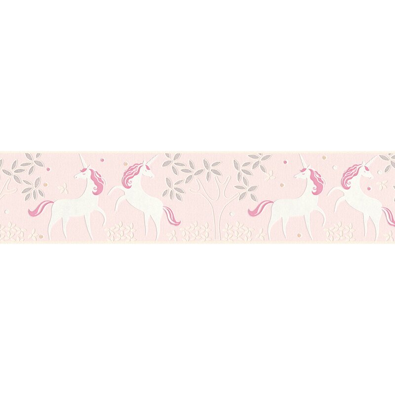 Bordüre Pastellfarben, Rosa, Rose AS-Creation Vlies (369903)