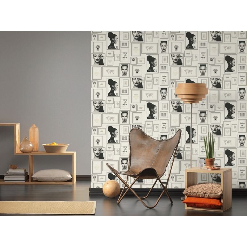 369323 Vliestapete Uni Grau Silber Wohnzimmer Tapete livingwalls