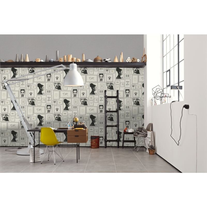 369323 Vliestapete Uni Grau Silber Wohnzimmer Tapete livingwalls