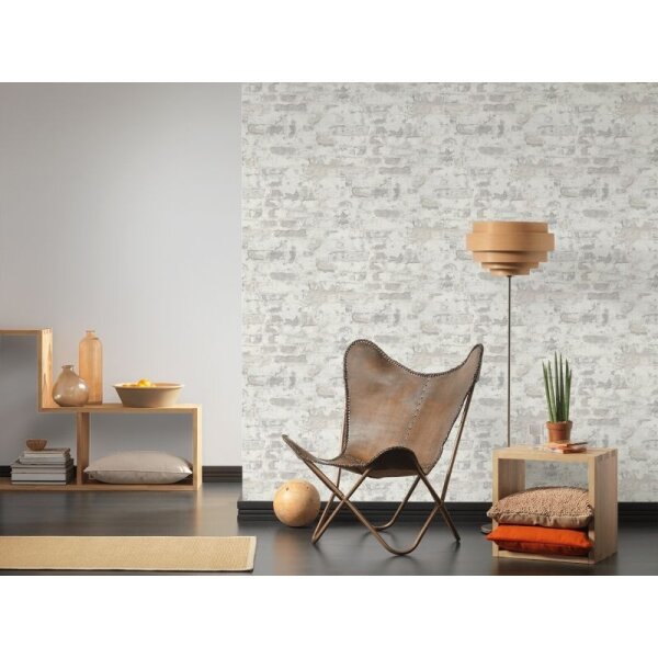 Tapete Beige, Creme, Grau, Silber AS-Creation Vliestapete (369293)