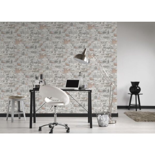 Tapete Beige, Creme, Grau, Silber AS-Creation Vliestapete (369292)