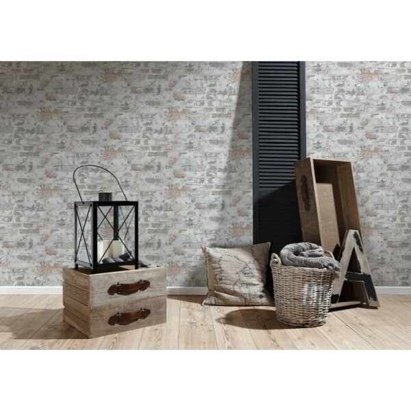 Tapete Beige, Creme, Grau, Silber AS-Creation Vliestapete (369292)