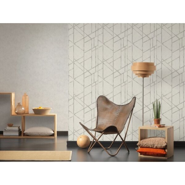 Tapete Beige, Creme, Grau, Silber livingwalls Vliestapete (369285)