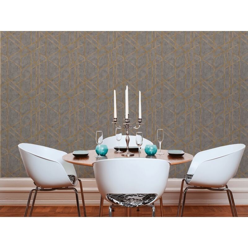 Tapete Gold, Kupfer, Grau, Silber livingwalls Vliestapete (369281)