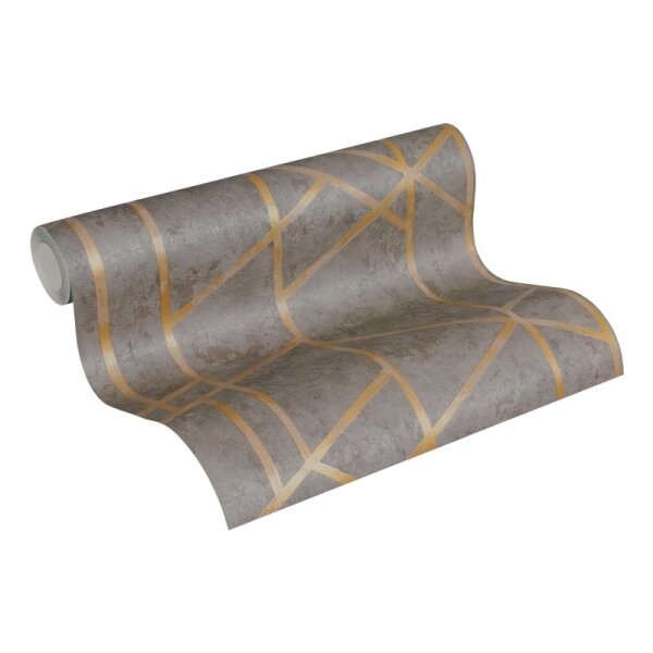 Tapete Gold, Kupfer, Grau, Silber livingwalls Vliestapete (369281)
