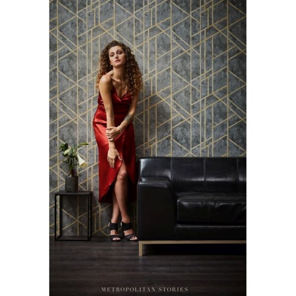 Tapete Gold, Kupfer, Grau, Silber livingwalls Vliestapete (369281)