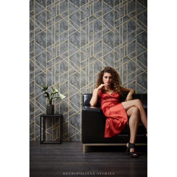 Tapete Gold, Kupfer, Grau, Silber livingwalls Vliestapete (369281)