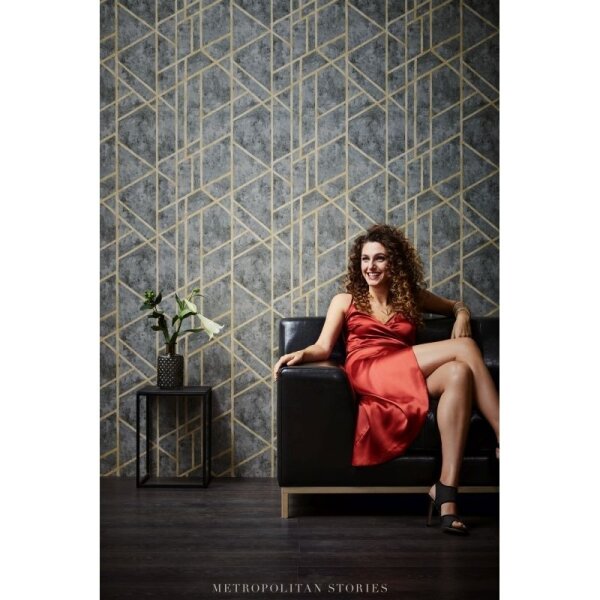 Tapete Gold, Kupfer, Grau, Silber livingwalls Vliestapete (369281)