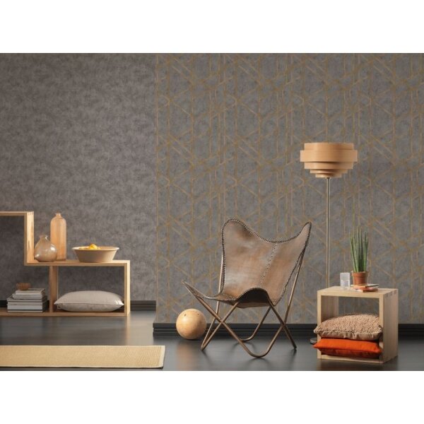Tapete Gold, Kupfer, Grau, Silber livingwalls Vliestapete (369281)