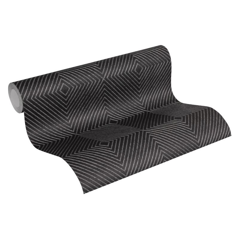 369265 Nils Olsson Copenhagen Vliestapete Skandinavisch Grafik Geometrie Schwarz Anthrazit livingwalls