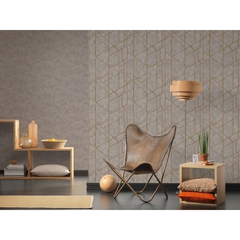 Tapete Beige, Creme, Grau, Silber livingwalls Vliestapete (369243)