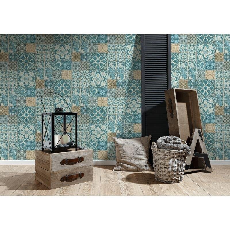Tapete Grün, Türkis livingwalls Vliestapete (369233)
