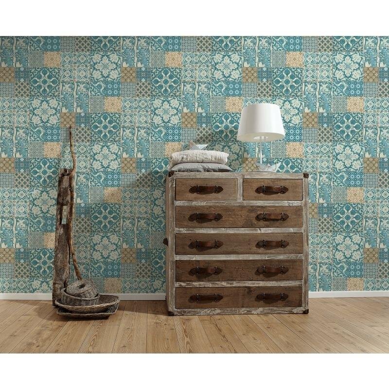 Tapete Grün, Türkis livingwalls Vliestapete (369233)