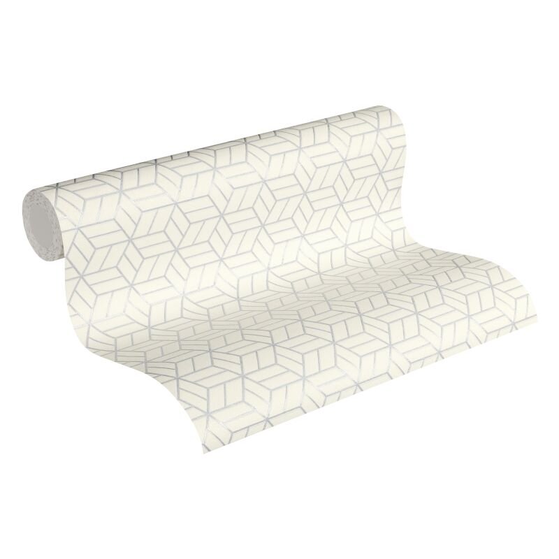 Tapete Grau, Silber, Weiß livingwalls Vliestapete (369203)