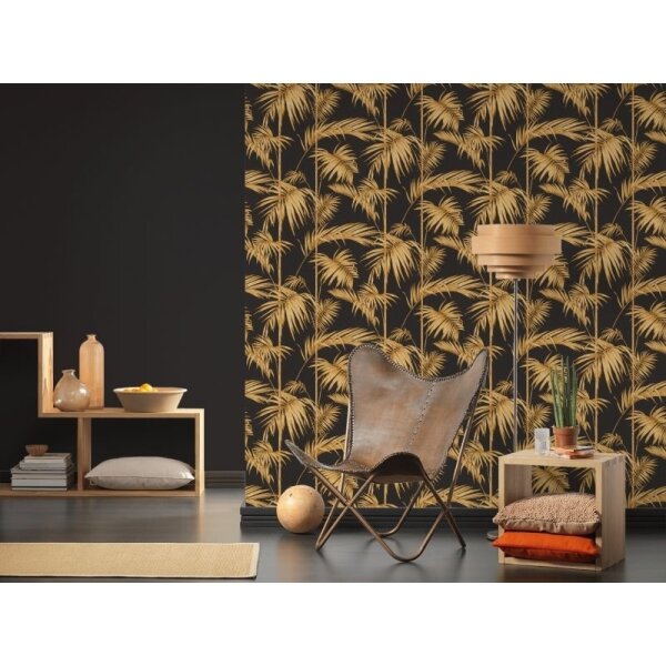 Tapete Orange, Terrakotta, Schwarz, Anthrazit livingwalls Vliestapete (369195)