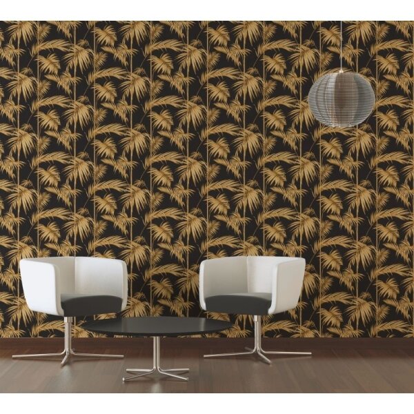 Tapete Orange, Terrakotta, Schwarz, Anthrazit livingwalls Vliestapete (369195)