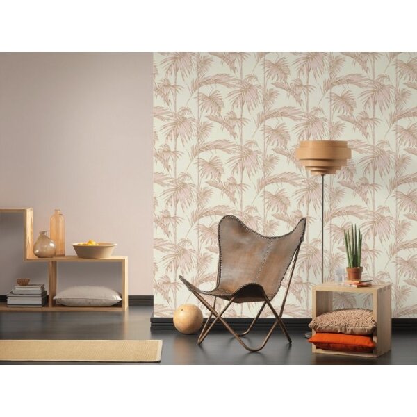 Tapete Beige, Creme, Rosa, Rose livingwalls Vliestapete (369193)