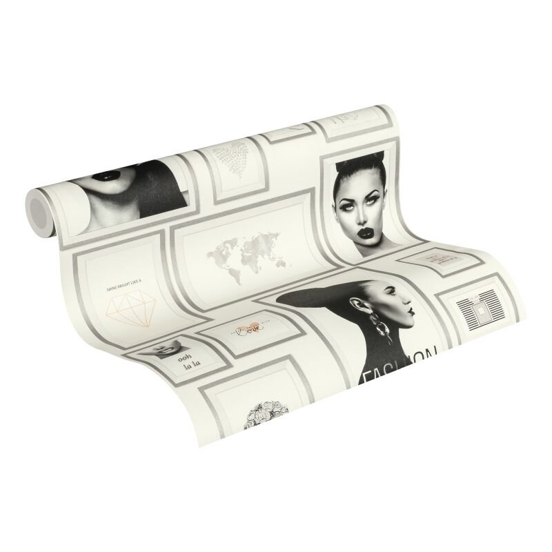 Tapete Grau, Silber, Weiß livingwalls Vliestapete (369182)