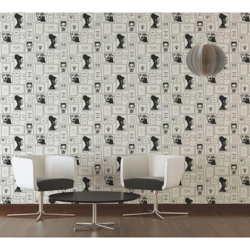 Tapete Grau, Silber, Weiß livingwalls Vliestapete (369182)