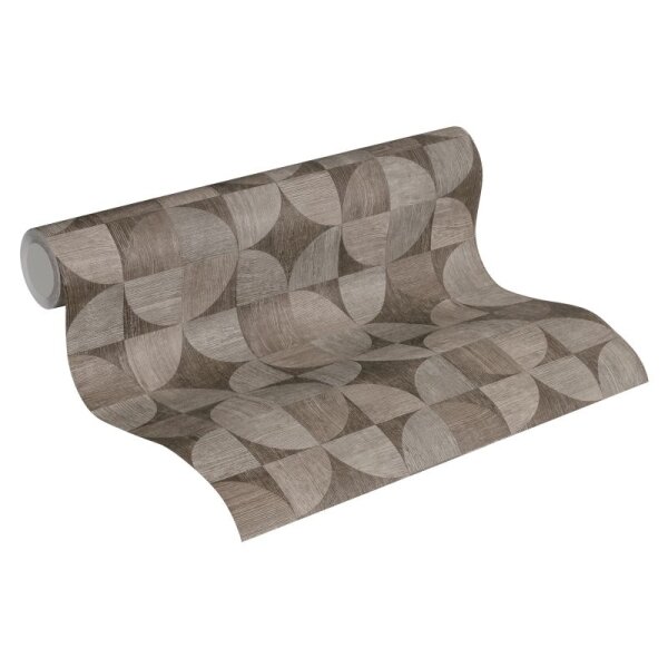 Tapete Braun, Grau, Silber livingwalls Vliestapete (369132)