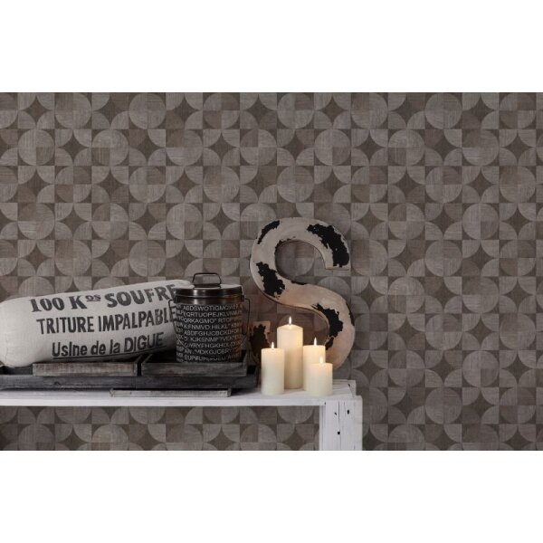 Tapete Braun, Grau, Silber livingwalls Vliestapete (369132)