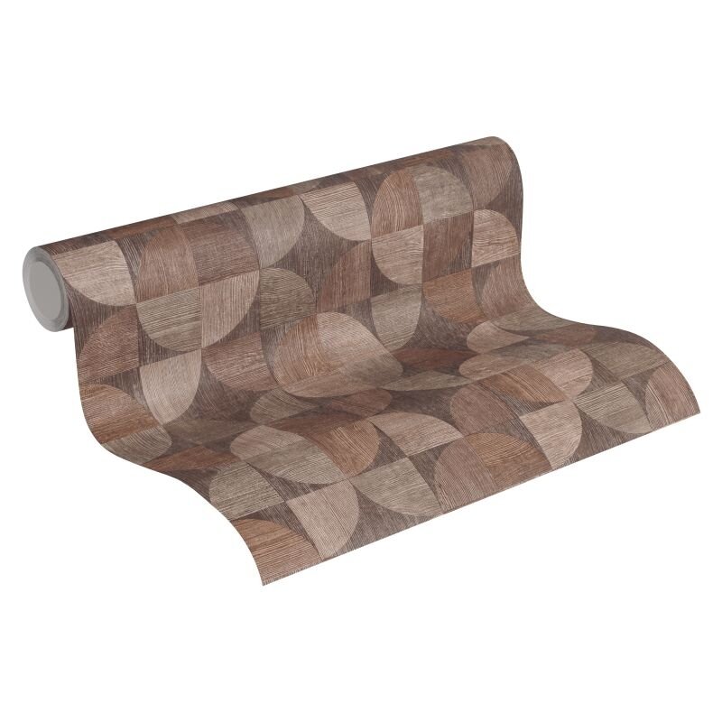 369131 Tapete Holzoptik Grafik Braun Skandinavisch Vliestapete livingwalls