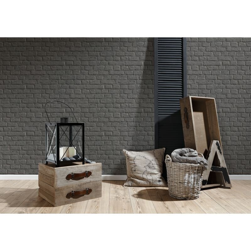 Tapete Schwarz, Anthrazit livingwalls Vliestapete (369121)