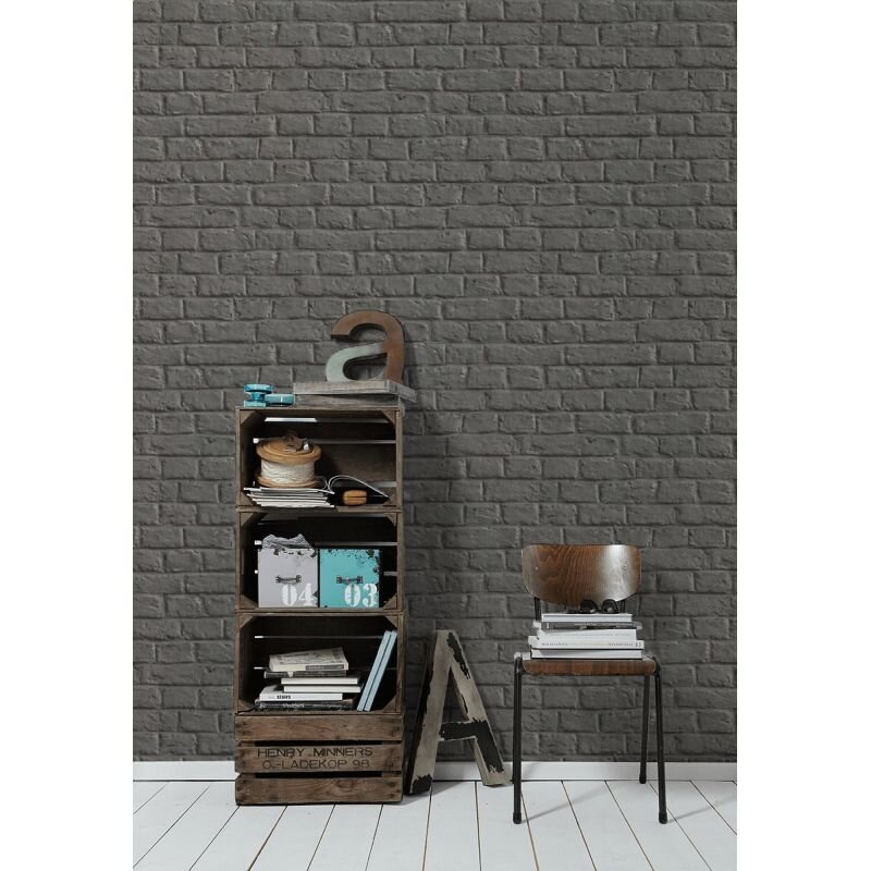 Tapete Schwarz, Anthrazit livingwalls Vliestapete (369121)