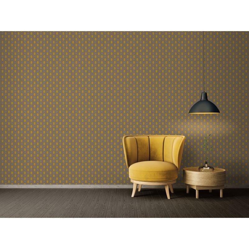 Tapete Gelb, Vanille, Grau, Silber Architects Paper Vliestapete (369732)