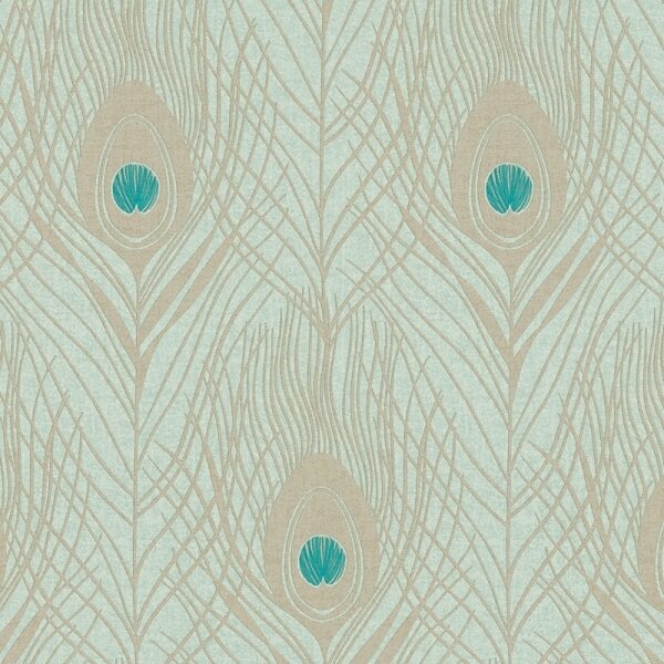 Tapete Braun, Türkis Architects Paper Vliestapete (369713)