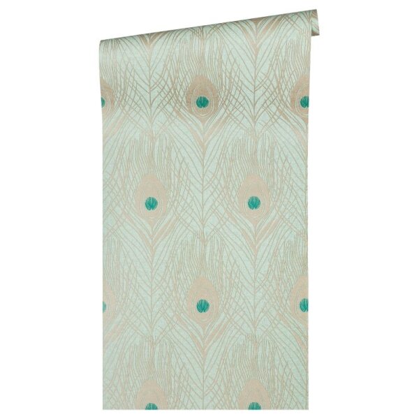 Tapete Braun, Türkis Architects Paper Vliestapete (369713)