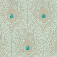 Tapete Braun, T&uuml;rkis Architects Paper Vliestapete...