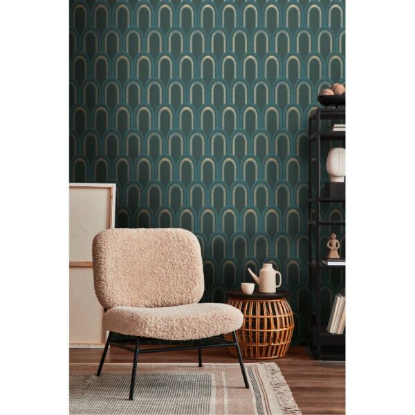 Tapete Blau, Grün, Petrol Architects Paper Vliestapete (391763)