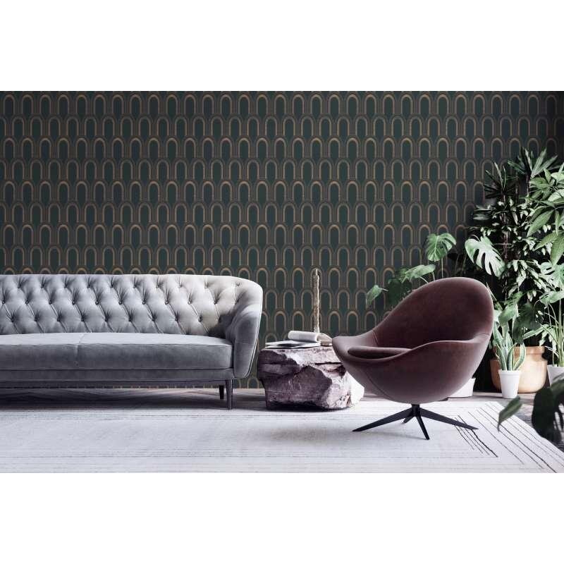 Tapete Schwarz, Anthrazit Architects Paper Vliestapete (391762)