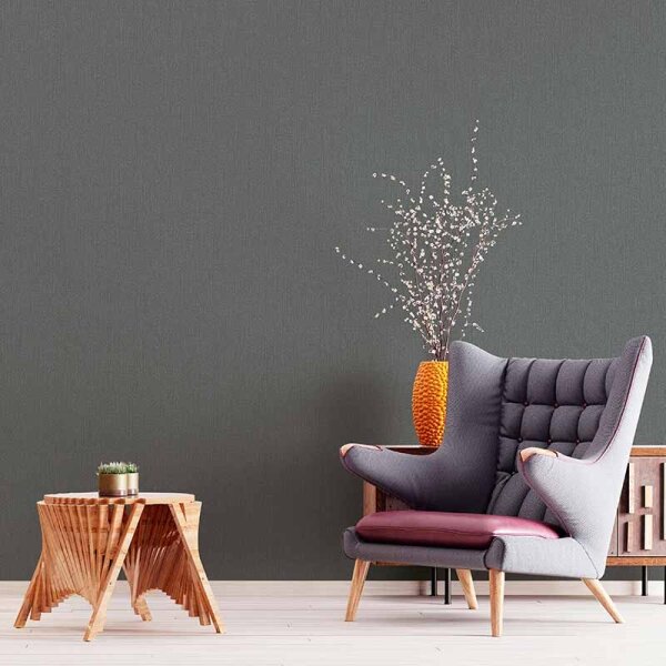 Tapete Schwarz, Anthrazit Novamur Vliestapete (81862)