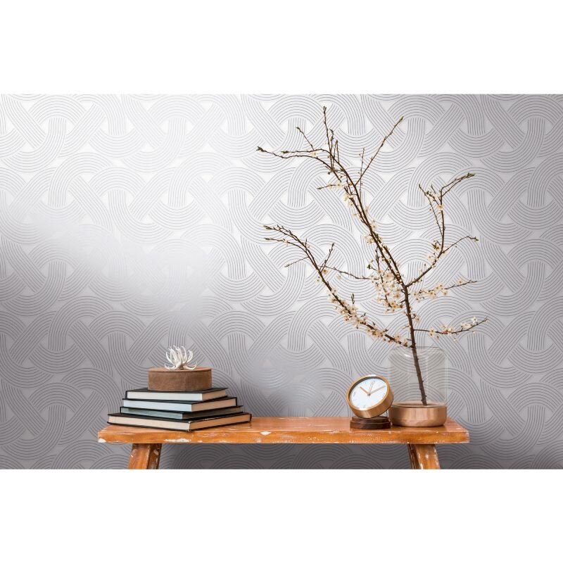 Tapete Grau, Silber, Weiß Architects Paper Vliestapete (391754)