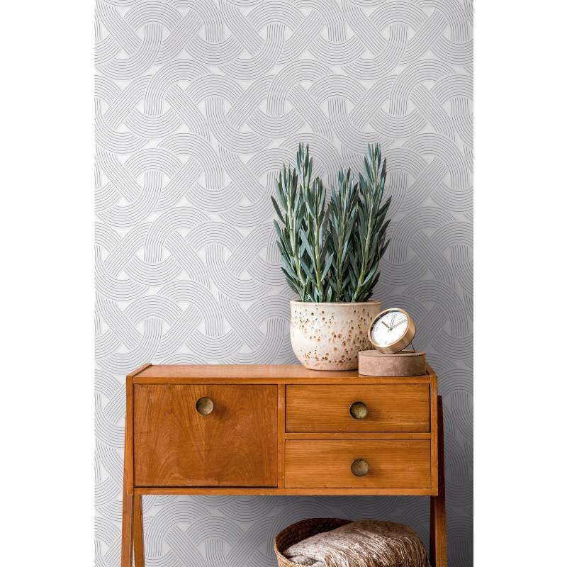 Tapete Grau, Silber, Weiß Architects Paper Vliestapete (391754)