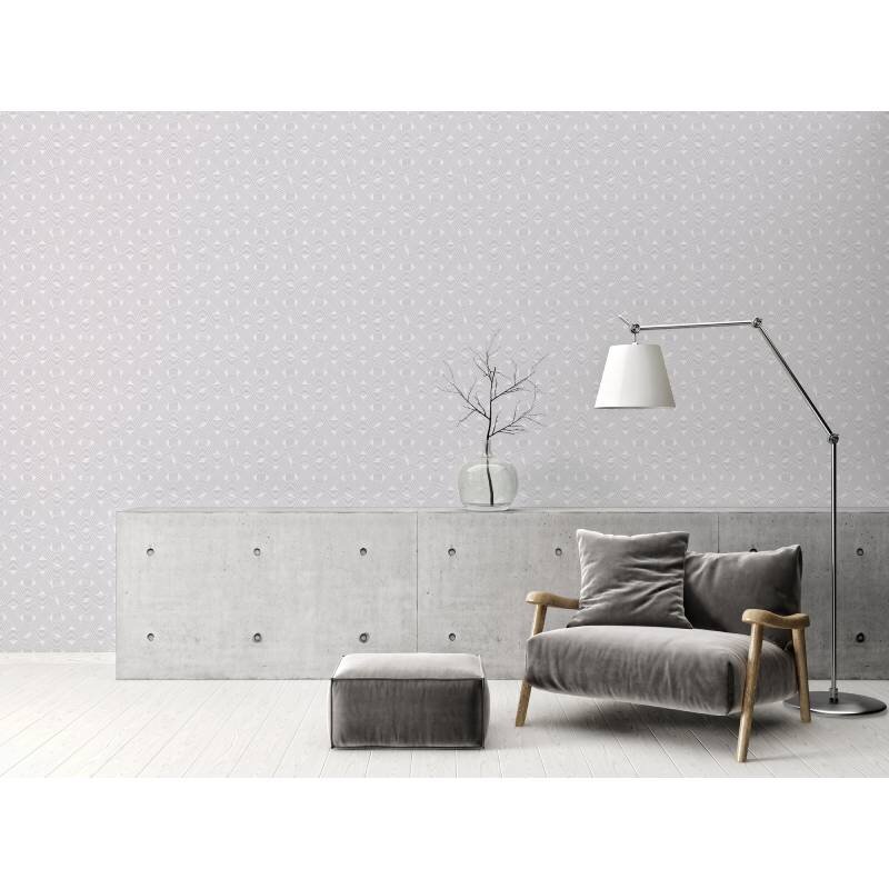 Tapete Grau, Silber, Weiß Architects Paper Vliestapete (391754)