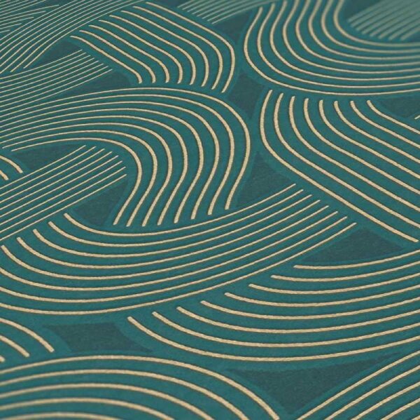 Tapete Blau, Grün, Petrol, Gold Architects Paper Vliestapete (391753)