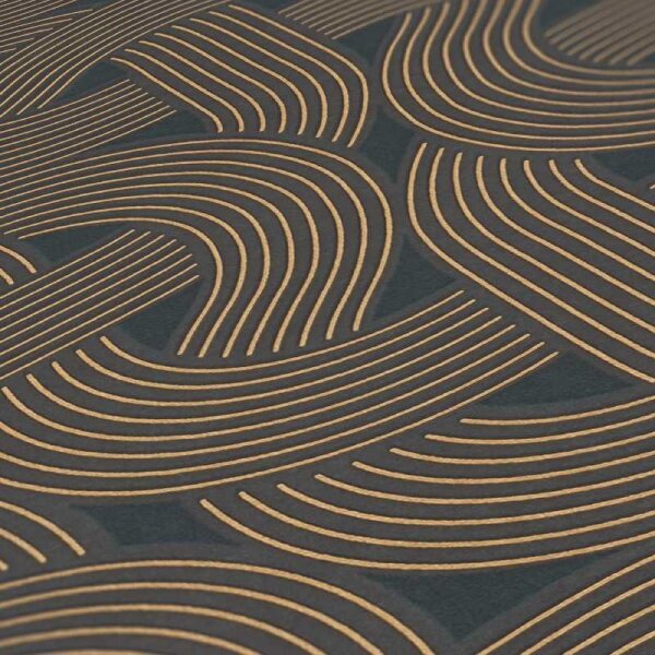 Tapete Schwarz, Gold Architects Paper Vliestapete (391751)