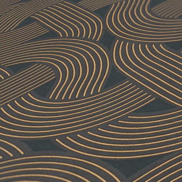 Tapete Schwarz, Gold Architects Paper Vliestapete (391751)