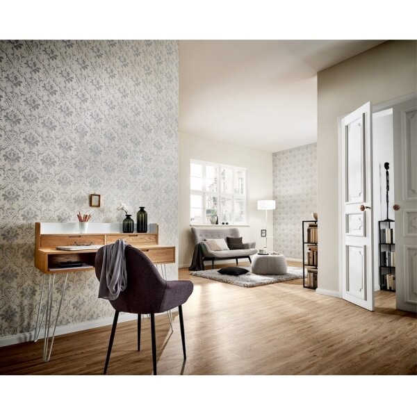 Tapete Beige, Creme, Grau, Silber Marburg Vliestapete (30624)