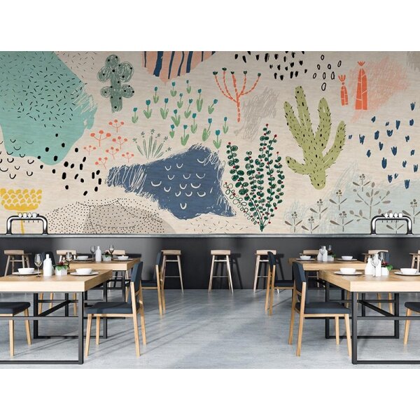 Digitaldruck-Tapete Crayon garden 1 livingwalls (114297)