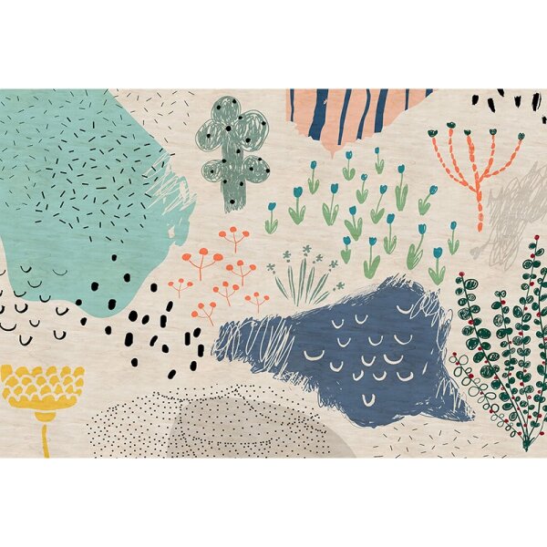 Digitaldruck-Tapete Crayon garden 1 livingwalls (114297)