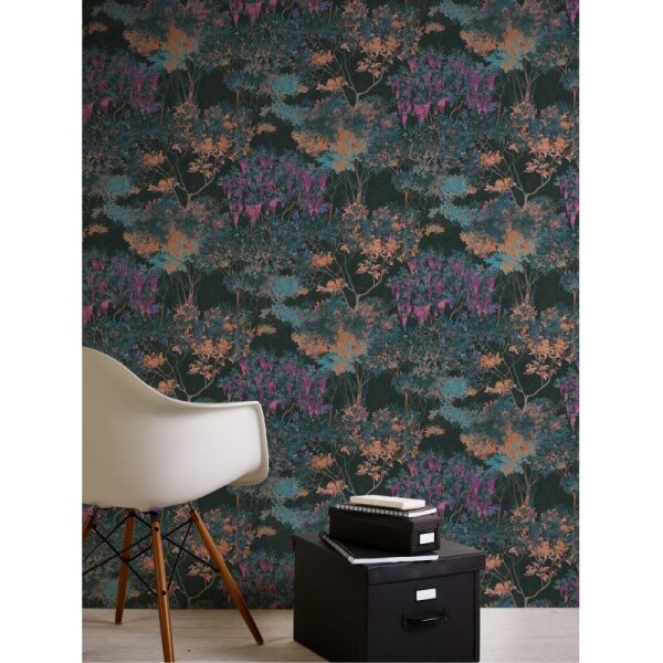 Tapete Schwarz, Blau, Lila Architects Paper Vliestapete (391731)