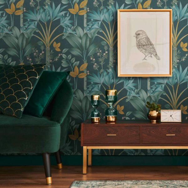 Tapete Blau, Grün, Petrol Architects Paper Vliestapete (391724)