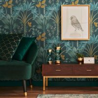 Tapete Blau, Gr&uuml;n, Petrol Architects Paper...