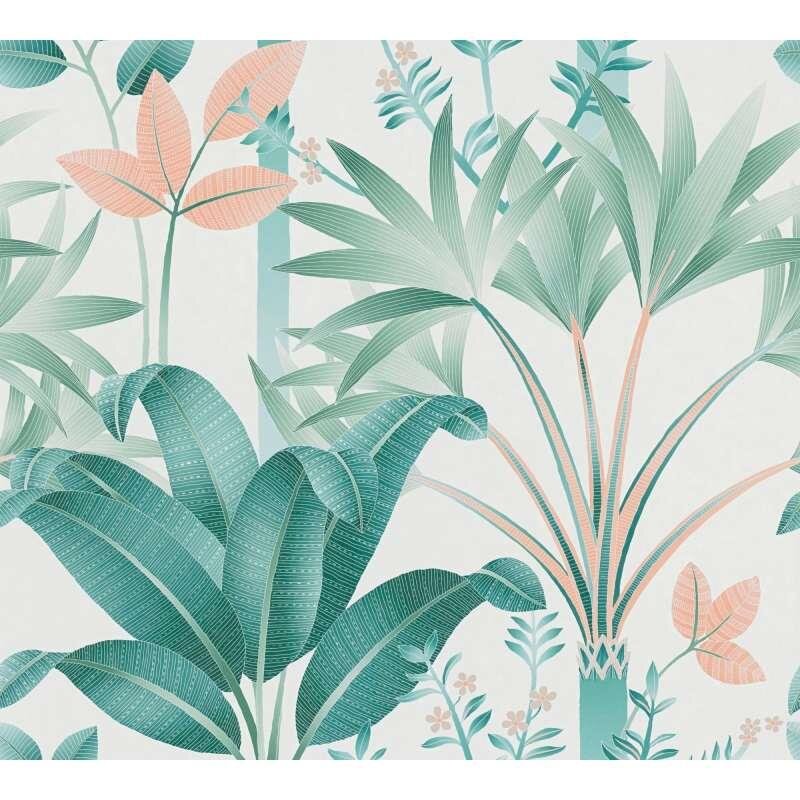 Tapete Weiß, Grün, Türkis Architects Paper Vliestapete (391723)