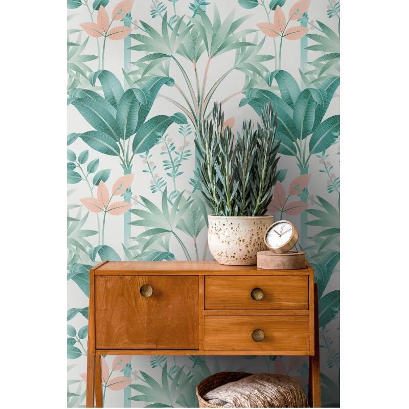 Tapete Weiß, Grün, Türkis Architects Paper Vliestapete (391723)